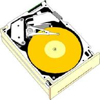 Hard drive internal view